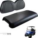 Golf Cart Front Seat Bottom & Backrest Assembly Kit for Club Car Precedent 2012-up, 2 Piece Set, Black