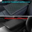 Center Console Armrest Cover for 2025 2026 Tesla Model Y Juniper & 2024-2026 Tesla Model 3 Highland for 2025 2026 Model Y/Model 3 Accessories Leather Panel Stain-Resistant Reduce-Fatigue