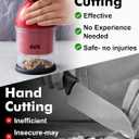 Food Chopper, Hand Chopper Dicer Easy to Clean, Manual Slap Vegetable Cutter Onion Dicer, Garlic Mincer for Onion, Nut, Tomato, Pepper, Celery, etc, Red