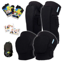 Soft-Style Kids Knee and Elbow Pads with Bike Gloves, Flexible Impact-Resistant Gear for Ages 2-11, Designed for Balance Bikes, Roller-Skating, and Skateboarding