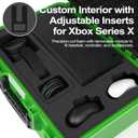 Storage Case for Xbox Series X Console: Hard Shell Travel Cases Custom Foam Fits for Xbox Console, Controllers, Headset, Charger and Accessories, IP67 Waterproof Series X Carrying Cases (Only Case), 18 X 14 X 7 Inches