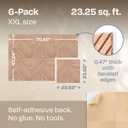 XL Acoustic Wall Panels 6-Pack Decorative Acoustic Panels High Density Sound Absorbing Wall Art 70.86X47.24 Inches with Self-adhesive for Studio Home and Office - Oak Wood Finish