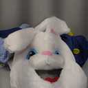Morph Easter Bunny Costume Adult Rabbit Mascot Dungarees Suit for Easter Costumes Celebrations and Events, Standard size