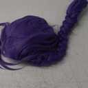 33 Inches Long Purple Braid Anime Costume Wig  High Temperature Heat Resistant Silk Fiber  Natural Looking Costume Wig for Halloween Party, Cosplay (Small Size)