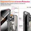 [CD Loop+Privacy Screen Protector]Magnetic Case for iPhone 16 Pro Case,[Military Grade Protection] Anti-peep Privacy Screen Double Sided 9H Glass Compatible with MagSafe Case for iPhone 16 Pro (Natural Titanium)