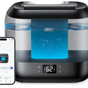 Dreo Smart Humidifiers for Bedroom, Top Fill 4L Supersized Humidifier Large Room with 28 dB, 36H Runtime, Touch/APP/Voice Control, Nightlight, Cool Mist Humidifiers for Baby, Plants, Indoor, Black