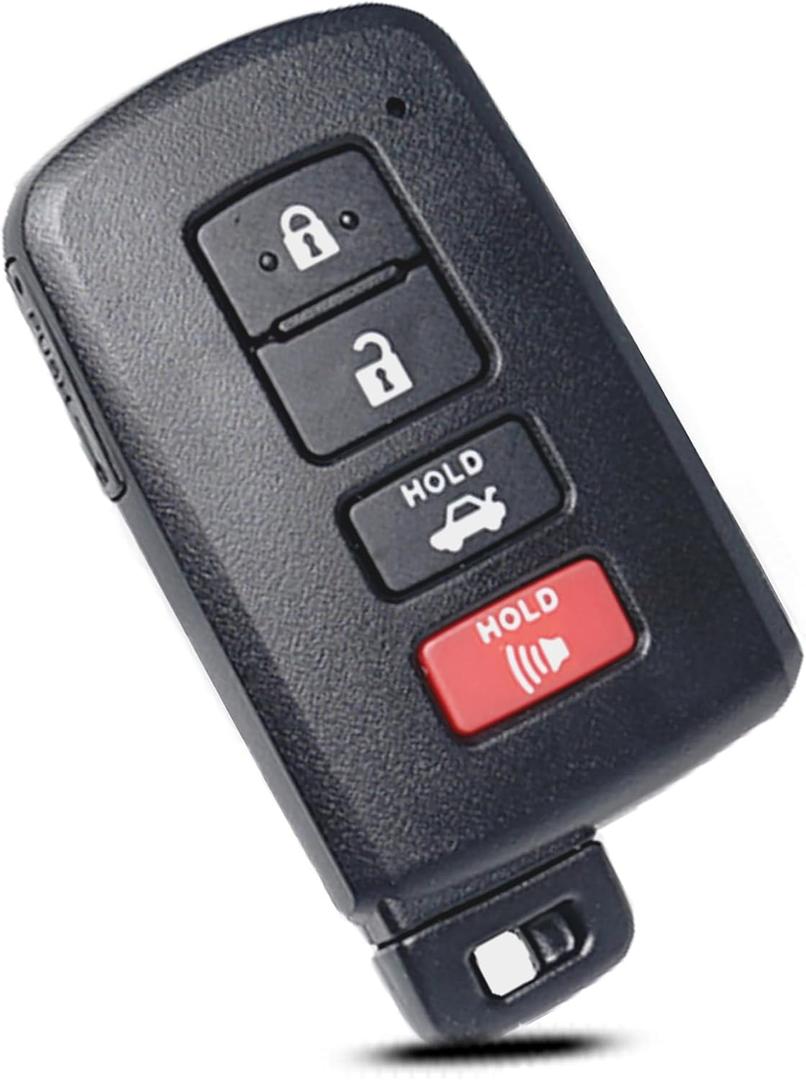 Key Fob Shell Case Replacement Fits for Toyota Avalon Camry Corolla RAV4 Highlander Sequoia 2011 2012 2013 2014 2015 2016 2017 2018 2019 Keyless Entry Remote Control 4 Button Case Cover