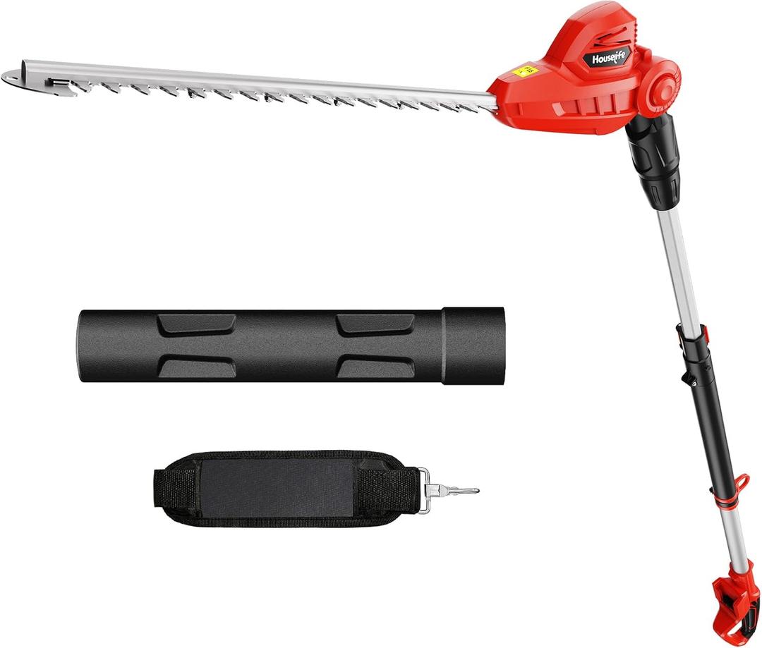 20-Inch Cordless Pole Hedge Trimmer Compatible with Milwaukee M18 Battery(No Battery), 14.5FT Reach &150 Adjustable Head, Cuts 3/4 Branches, Lightweight Electric Hedge Trimmer with Extension Pole