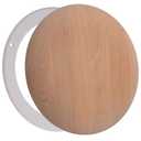 LIRAST 6 inch Resin Free Wood Diffuser - Round Sauna Vent Cover - Adjustable Air Valve - Supply Exhaust Ventilation Covers for Wall and Ceiling - Black Alder