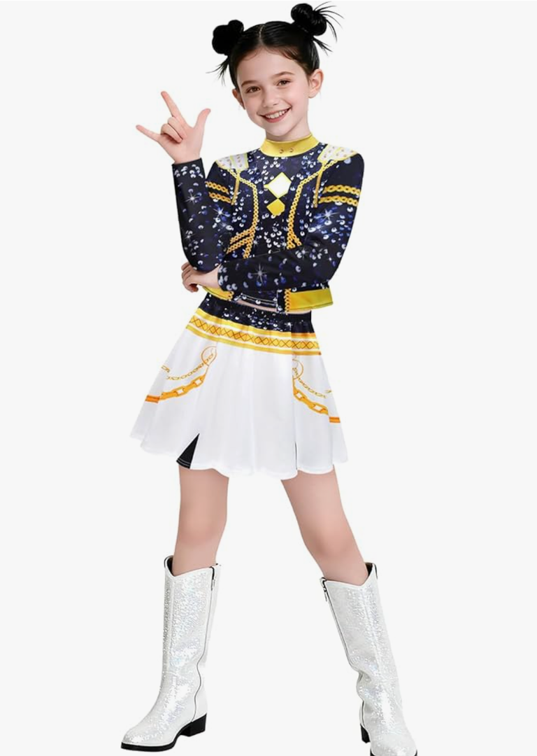 Kids Girls Singer Fancy Outfits Novetly Fashion Clothes Sets Stage Performance Merch (Size 150)