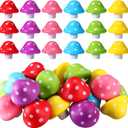 Jerify Mushroom Stress Balls PU Foam Stretchy Balls Stress Relief 1.57 Inch Mini Toys for Adults Mushroom Shape Balls Adult Fidget Toys for Anxiety Relaxing