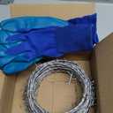 Barbed Wire 50 Ft, 4 Point Barbed Wire Fence, Hot-Dip Galvanized Barb Wire Roll, 18 Gauge Strong and Flexible Wire for Crafts Baseball Ball and Yard Garden