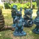Alice in Wonderland Outdoor Statues - 5PCS Set | Ideal for Alice in Wonderland Decor Crafted from Durable Hand-Cast Stone Resin, Perfect for Indoor and Outdoor Garden, Patio, Lawn, and Yard Decoration