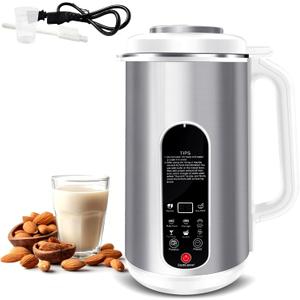 40oz Nut Milk Maker Machine Stainless Steel | 8-in-1 Automatic Soy Milk Maker for Almond, Oat, Plant-Based & Non-Dairy Beverages | Delay Start, Keep Warm, Self-Clean, No Filter Required