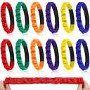 19 Pieces 3 Legged Race Bands Colorful Elastic Tie Rope for Birthday Relay Race Game Carnival Field Day Backyard Indoor Outdoor Team Building Game Party Supplies