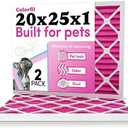Colorfil 20x25x1 Air Filter (1-Pack) | Made in the USA | Color Changing | Remove Cat and Dog Odor | MERV 8 for Pet Hair Dander and Dust | 19.5"x24.5"x0.75" Exact Size