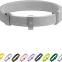 Safety Cat Collar - U.S. IDA Gold Awarding Design, Stretch Elastic Quick Release, Non Breakaway - Light Weight for Kitten, Neck Fit 5.9'-11.8' for All Small Large Cat,S(Glacier Silver)
