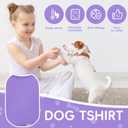 Dog Shirts for Small Dogs Boy Girl 2 Pack Stretchy Lightweight Spring Calm Puppy Clothes Breathable Tshirts for Medium Dogs Purple Size S for Easter,S- Chest 15"