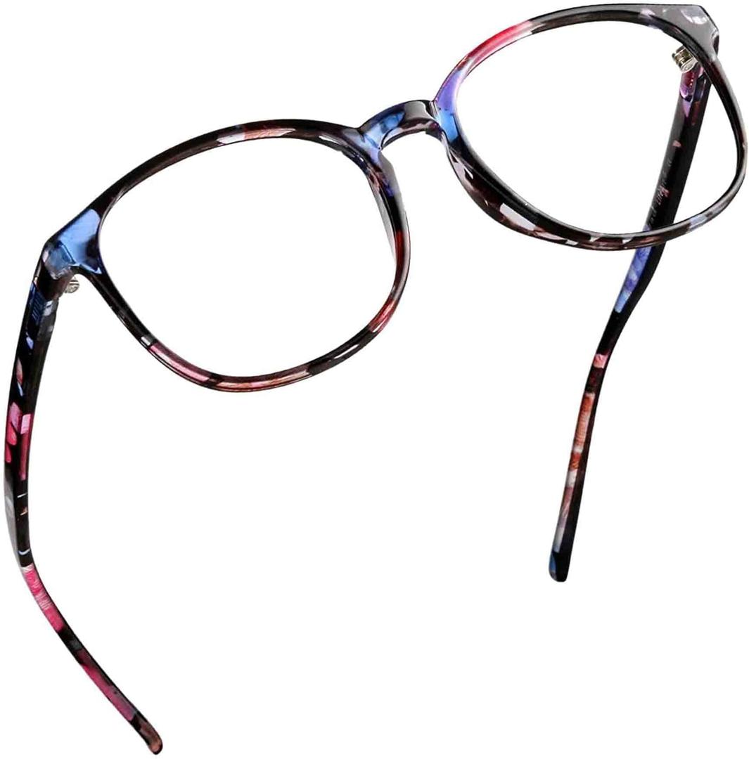 LifeArt Blue Light Blocking Glasses, Anti Eyestrain, Computer Reading Glasses,TV Glasses for Women Men (+1.00 Magnification, 04_days_floral)