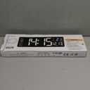 Digital Wall Clock Large Display, 16.2 Inch , LED Digital Clock with Remote Control for Living Room Decor, Automatic Brightness Dimmer with Date Week Temperature (Orange)