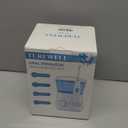 TUREWELL Water Flossing Oral Irrigator, 600ML Dental Cleaner 10 Adjustable Pressure, Electric Oral Flosser for Teeth/Braces, 8 Replacement Jet Tips for Family (White)