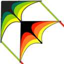 Mint's Colorful Life Delta Kite for Kids & Adults, Extremely Easy to Fly Kite for Beach Trip, Best Kites for Beginners, 300ft String Handle Included