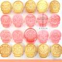 2 x 10Pcs Mini Halloween Cookie Cutters Different Ghost Modeling Design 10 Skull Designs with Different Facial Shapes, Cute for Kids Holiday Baking