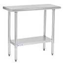 Hally Stainless Steel Table for Prep & Work 18 x 36 Inches NSF Commercial
Metal Heavy Duty Workbench, Adjustment Undershelf, for Kitchen, Restaurant, Home, Hotel, Garage, Pizza Oven, Galvanized Legs