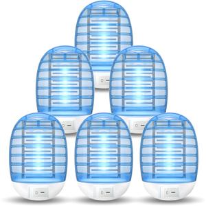 Indoor Bug Zappers, Mosquito Killer Indoor, Insect Traps for Home Mosquito Zapper for Baby & Pets, Kitchen, Living Room, Bedroom, Baby Room, Office (6 Pack)