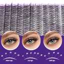 B&Q Wispy Lash Clusters Kit, Natural 01, Individual False Eyelashes Extension Set, Undetectable Natural Look for Effortless Day-to-Night Beauty, from Office Elegance to Date Night Glamour(8-16mix)