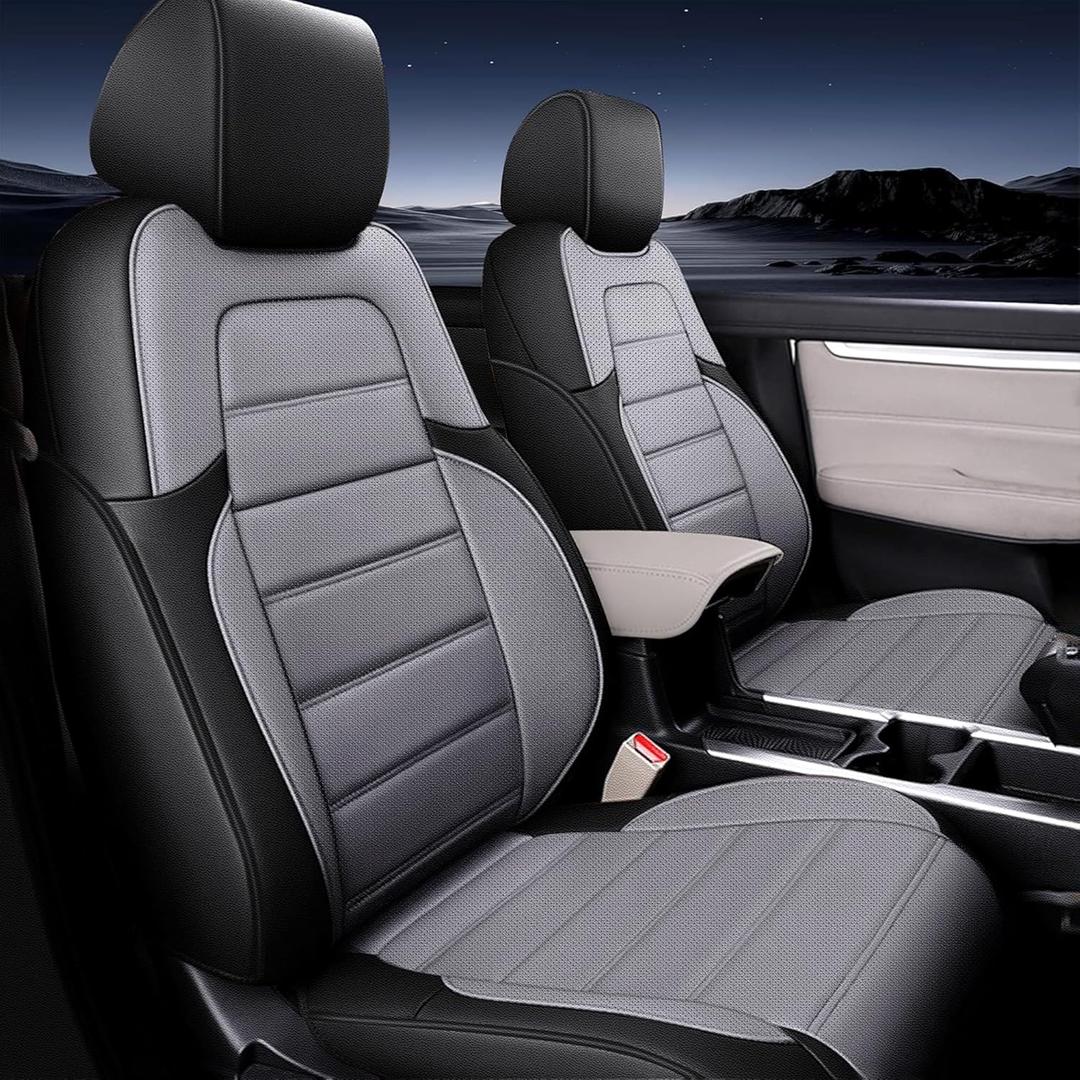 AOMSAZTO Seat Covers for Honda CRV 2017 2018 2019 2020 2021 2022 Faux Leather Full Set Car Seat Cover for Trucks SUV, Waterproof Car Seat Cushion (Black/Gray) AOMSAZTO Seat Covers for Honda CRV 2017 2018 2019 2020 2021 2022 Faux Leather Full Set Car Seat Cover for Trucks SUV, Waterproof Car Seat Cushion (Black/Gray)