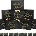 WLUSEAXI 6Pack Bridesmaid Proposal Box with 6Pack Bridesmaid Cards, Matron of Honor Proposal Gift Box, Maid of Honor Box, Will You be My Bridesmaid Box for Bridesmaids Gifts (Black)