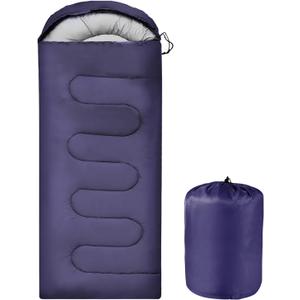 OBTANIM Sleeping Bags Portable Waterproof Camping Sleeping Bag for Adults Kids 4 Seasons Cold Weather or Warm Backpacking Hiking Mountaineering Indoor Outdoor Use (Dark Blue)