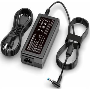 PIOEVTKA Replacement for HP Laptop Charger 65W 45W Computer Charger Smart Blue Tip Power Adapter