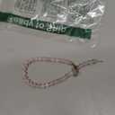 Natural Stone Phone Keychain Charm, Beaded Healing Phone Wrist Strap with Tether Tab (Pink)