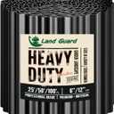 Land Guard Corrugated Garden Edging Border, 12" x 50' Landscape Paver Edging, Tall Landscape Edging, Fence for Garden, Flower Bed, Lawn and Landscape Edging (Glossy Black)