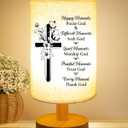 Christian Gifts for Women Faith, Inspirational Fabric Table Lamp Gifts, Christmas Birthday Gifts for Women, Men, Sister, Friends, Religious Gifts for Women, Bedside Table Lamp