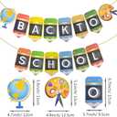 1 Set Back to School Banners Decorations, 2 Strings 10 Feet Vibrant Welcome Sign for Classroom Door Wall and Teacher Appreciation Party Supplies, Fall Semester Decoration