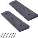 2 Pack 2'' Rise Rubber Curb Ramp Heavy Duty Loading Rubber Curb Ramps 3 Tons Driveway Ramp Car Slope Ramp for Loading Dock Bike Vehicle Warehouse Sidewalk Wheelchair (2" H)