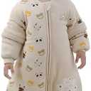 Mosebears Baby Sleep Sack with Legs,Cotton Baby Sleep Sack for Toddler Thicken 2.5 TOG, Size 90