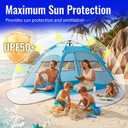 Pop Up Beach Tent Sun Shelter – Easy Set up in 3S Instant, Tents for 4/5 Person Beach Umbrella Sun Shelter Shade, UV 50+ Protection, Wind Resistant, Lightweight Portable Baby Tents Shade for Family, Blue76US 