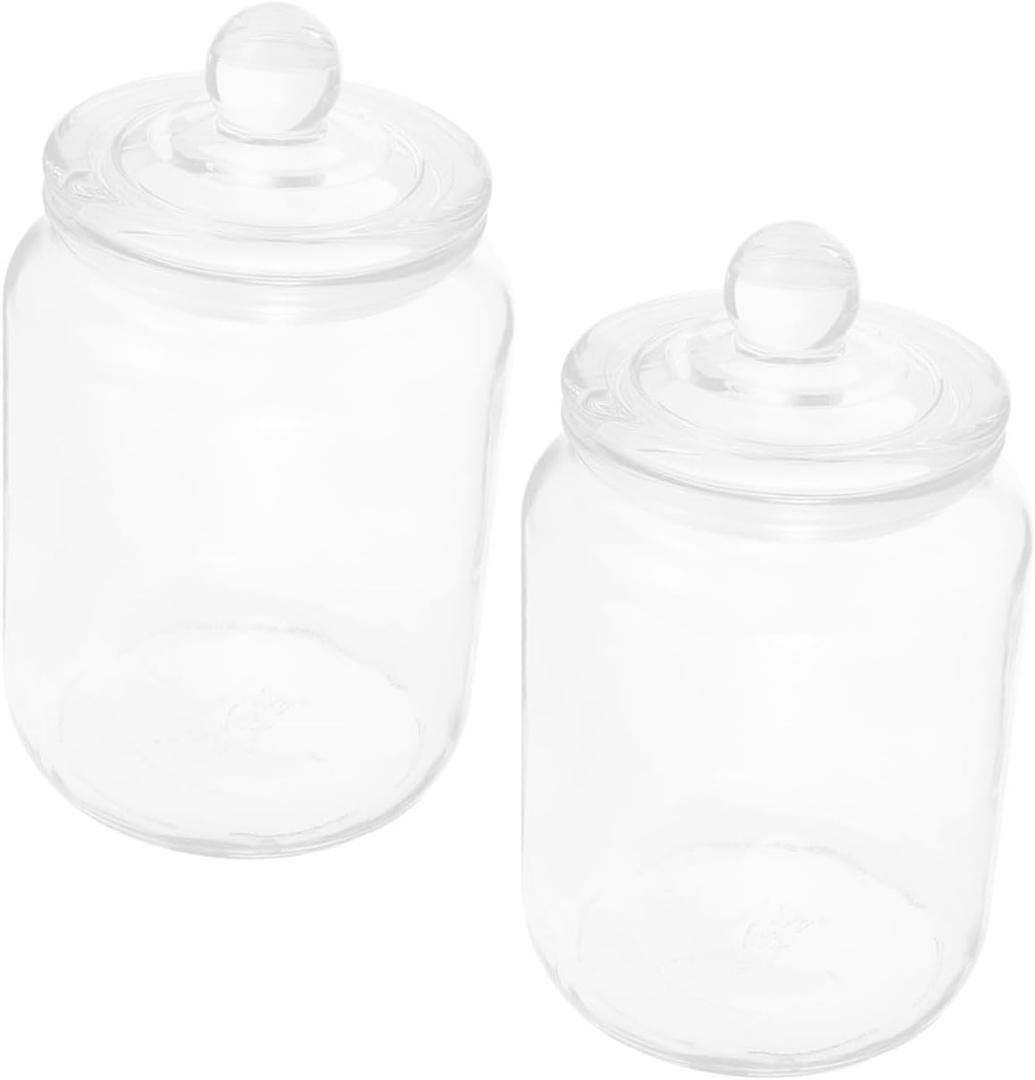 Sealed Food Storage Tanks Glass Jar Airtight Lid Cereals Container Bean Holder Tea Canister