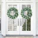 Eucalyptus Wreaths 22" Large Artificial Greenery Outdoor/Indoor Wreath Spring/Summer/Winter Wreath Green Wreaths for Front Door Porch Window Wall Hanging Decor All Year Round Wre-athGreen
