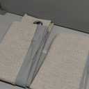 YoungsTex Oatmeal Linen Blackout Curtains 54 Inch Length for Bedroom, Full Light Blocking Window Drapes for Living Room Farmhouse Thermal Insulated Blinds with Grommet, 2 Panels, 42 X 54 Inch