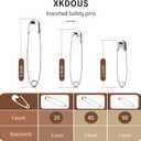 XKDOUS Safety Pins - 150 Pcs Assorted Sizes Silver Pins Bulk - Small & Large Heavy Duty for Clothes, Sewing, Craft
