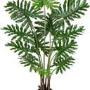 Hollyone Artificial Tree Philodendron Plant 5FT Tall Faux Monstera Indoor Trees Fake Tropical Palm Plants Trees House Plants in Pot for Indoor Outdoor Home Office Garden Living Room Decoration, 1 Pack