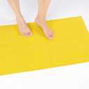 Cotton Paradise 100% Cotton Non Slip Bath Mats for Bathroom, 20x34 Inch Soft Absorbent Quick Dry Machine Washable Floor Bath Mat, Yellow Bath Rug