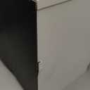 Signature Design by Ashley Onita Nightstand, Modern White Nightstand with 2 Smooth-Gliding Drawers, Wood Bedroom for Bedside Storage, Minimal Hardware-Free Design, Solid White Finish