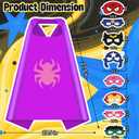 KUBUSFLY Superhero Capes for Kids, 8 Pack Halloween Costumes with Capes Masks Dress Up Set for Cosplay Party Birthday Halloween Christmas Gifts Toys for Boys Girls Kids Toddler 3+
