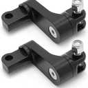 TOFR CNC Driver Passenger Male Mount Foot Peg Foot Rest Extensions for Harley Softail Sportster Dyna Touring Road King Street Glide Chopper Move 2-3/5" wider 2" forward